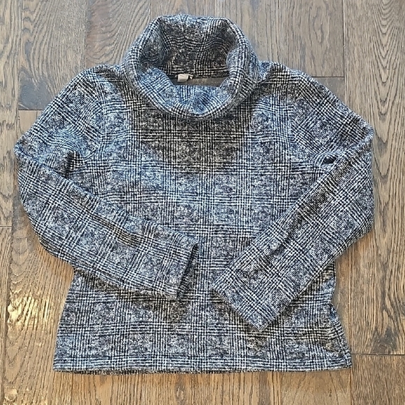 J. Crew Black and White Cowl Neck Sweater - Picture 5 of 6